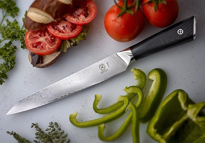 Mercer Culinary M13788 Premium Grade Super Steel, 8-Inch Slicer, G10 Handle