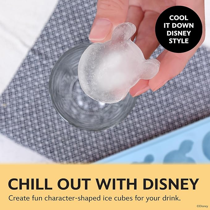 Disney Pooh Silicone Ice Cube Tray – 2 Pack Ice Trays for Freezer with Fun Pooh Ice Molds – Flexible BPA-Free Silicone Molds for Ice, Chocolate, and More (Pooh (Baby Blue))