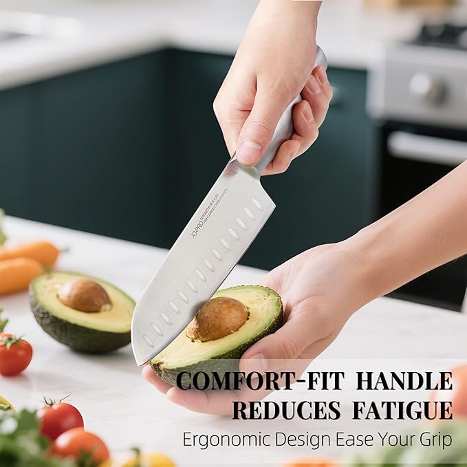 Knife Set, 14 Pcs Premium Japanese High Carbon Stainless Steel Kitchen Knife Set, Razor Sharp Knife Block Set with Built-in Sharpener, Quality Acacia Wood Block Knife Sets Ergonomic Handle