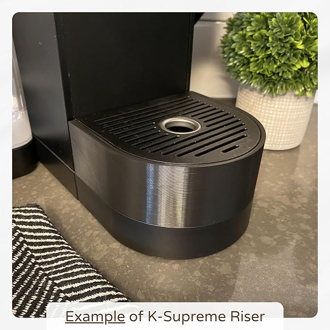 Riser Splash Guard Drip Tray Accessory Made for K-Supreme & K-Slim Drip Tray Riser in Black Increases 1.7 inches to Cups Height
