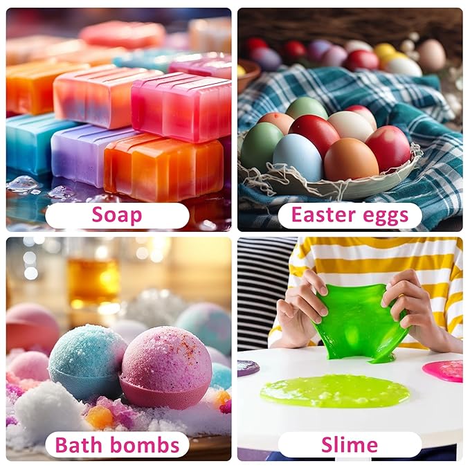 Food Coloring Liquid - 16 Colors Vibrant Food Coloring Set, Upgraded Tasteless Food Grade Food Dye for Cake Decorating, Baking, Cookies, Icing, Slime, Easter Egg, Fondant and DIY Crafts - 10ml Bottles
