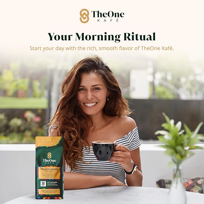 TheOne Kafé Guatemala Medium Roast Whole Bean Coffee – Organic, Single Origin, Premium Specialty Coffee and Ethically Sourced – Fresh Roasted for Espresso, Drip, Pour Over – 12 oz (Pack of 2)