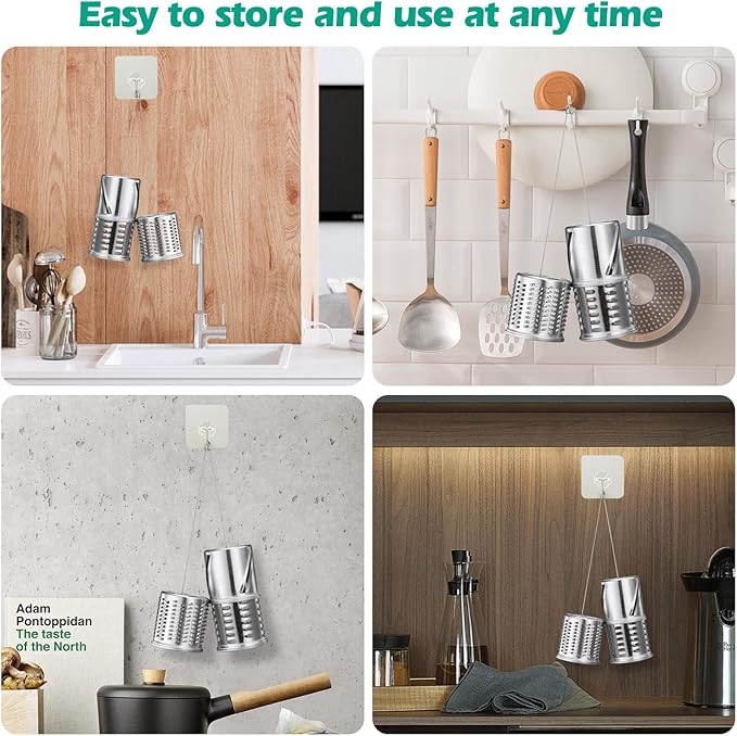Slicer Shredder Attachment for KitchenAid Mixers, Stainless Steel Cheese Grater Salad Maker Accessories with 3 Cutting Blades,Dishwasher Safe!