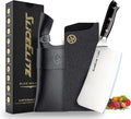 SliceElite Slice Series 7 Inch Bone Cutting knife High Carbon German Steel Blade Pakkawood Handle Dual Sheath Cleaver Chopper Butcher Tool Heavy Duty Kitchen Meat Slicer Vegetable Sharp Gift BBQ Chef