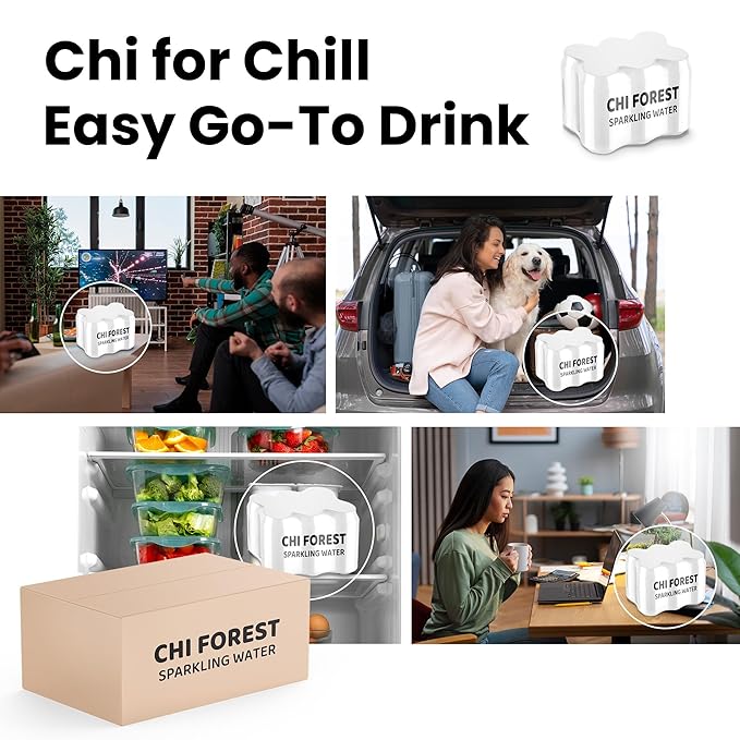 CHI FOREST Orange sparkling water, 0 Sugar 0 Carolies, 11.15 oz* 24 cans