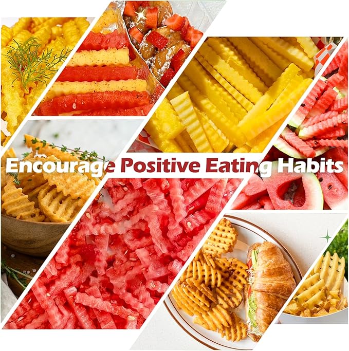 JAYVAR Extra-Large Crinkle Cutter Wave Potato Slicer – Stainless Steel French Fry Cutter for Restaurants, Waffle Slicing Tool, Crinkle Chopping for Potatoes, Kitchen Veggie Cucumber Slicer with Handle