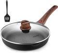 Vinchef 12.5" Non Stick Frying Pans, Skillet with Lid Used for All Stoves, Induction Non Toxic Cookware, Cooking Pans Nonstick Capable of Kitchen
