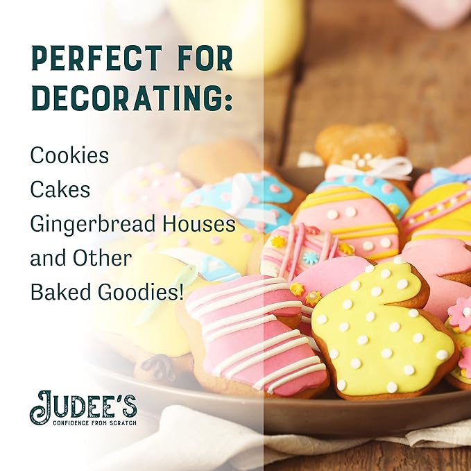 Judee's Gluten Free Royal Icing Mix - Easy Prep Royal Icing - Cookie Decorating Supplies for Sugar Cookies - Large Batch for Dessert Frosting - 2.5 lb
