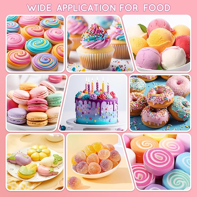 Food Coloring - 33 Food Grade Vibrant Colors Food Coloring Liquid Set, Food Dye Color for Baking, Icing, Cookie, Cake Decorating, Easter Egg, DIY Making Supplies Kit (0.25 Fl Oz (Pack of 33))