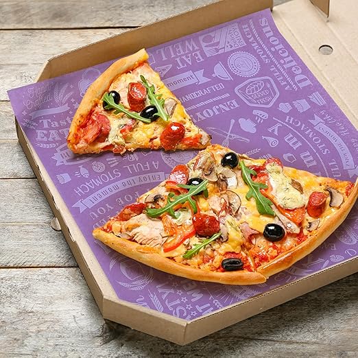 Outus 600 Pcs 12 x 12 Inch Deli Wax Paper Sheets Grease Resistant Tray Basket Liners Newsprint Paper Water and Grease Proof Sandwich Wrapping Square Hot Dog Wrappers for Food Baking (Dark Purple)