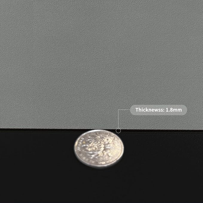 Leather Table Cover,1.8mm Thick,40x40 Inch Table Protector,Table Protector for Dining Room Table,Dining Table Cover,Table Cover Protector.(Black+Gray,40x40)