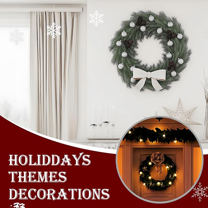 Suction Cup Hooks for Wreaths on Glass, 2026 Upgrade No Drill Towel Hooks Stainless Steel Waterproof Suction Cup Hooks, Wreath Hanger for Front Door for Kitchen, Bedroom (2, White)