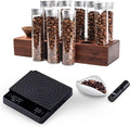 Single Dose Barista Kit – Glass Bean Tubes with Stand, Espresso Dosing Cup, RDT Spray, and Rechargeable Digital Scale for Espresso, Pour Over & Matcha