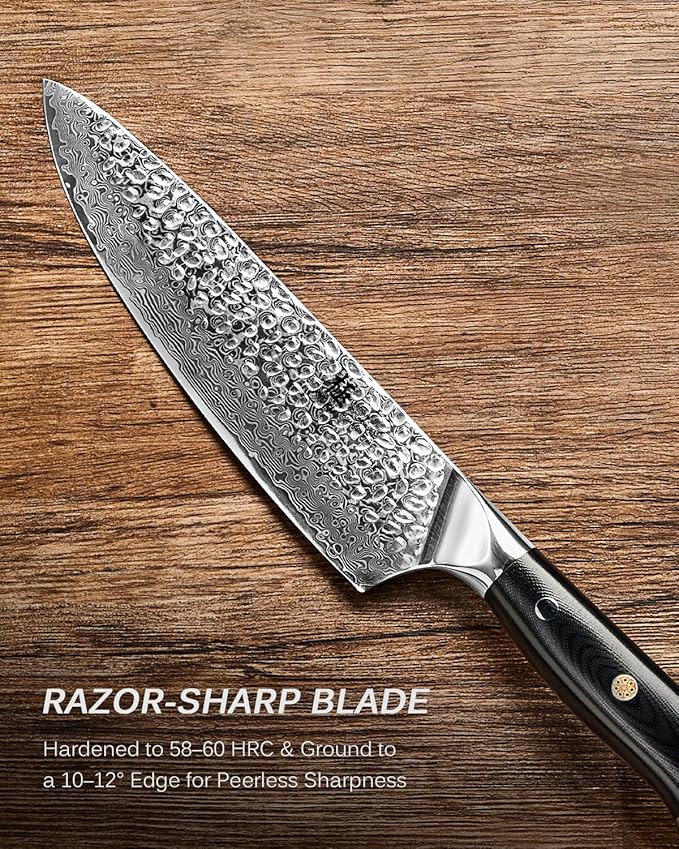 KYOKU Knife Set, 3pc Japanese Kitchen Knife Set for Cooking, 8" Chef 3.6" Paring 6" Utility Knife with Sheath Gift Box, Professional Sharp Damascus Stainless Steel Knives for Meat Vegetable Fruit