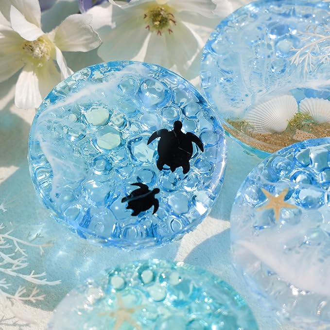 LET'S RESIN Extra Deep Resin Coaster Molds Silicone, 4 Inches Large 6 Cavity Silicone Molds for Resin, Round Epoxy Coaster Molds for Cups Mats, DIY Craft