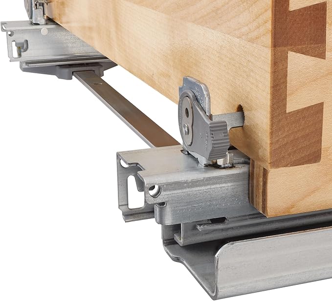 Rev-A-Shelf 5.5" Pullout Storage Organizer for Base Kitchen/Bathroom Cabinets with Soft-Close Full Extension Slides & Adjustable Shelves, 448-BCSC-5C