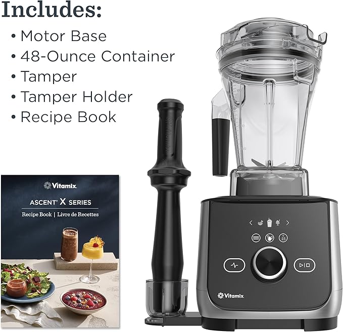 Vitamix Ascent Series X4 Blender with Five Blending Programs, Self-Cleaning Program, Professional-Grade Blender for Smoothies, Soups and More, Stainless-Steel Blades, 48 Oz Container, Graphite