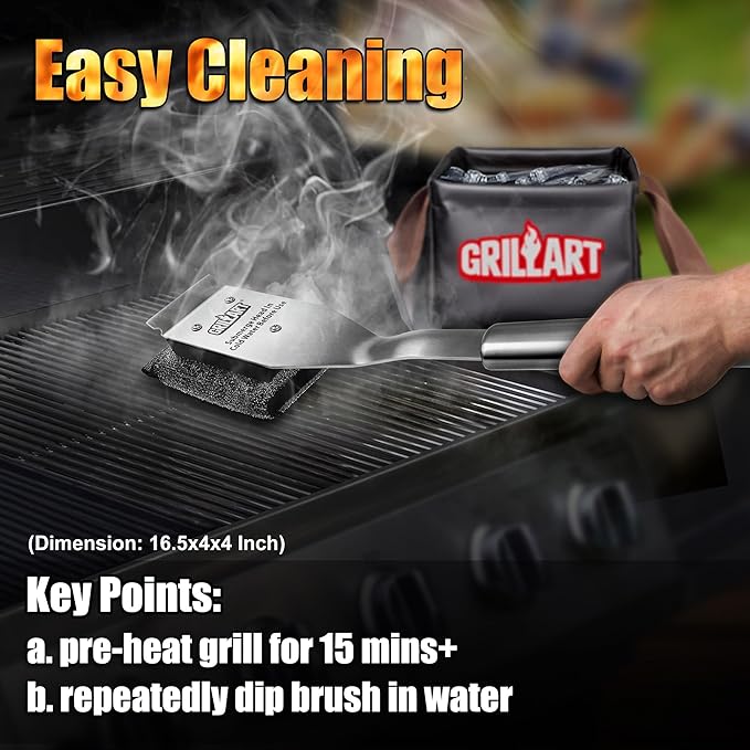 GRILLART Grill Brush Brsitle Free Replacement Head - 1PCS