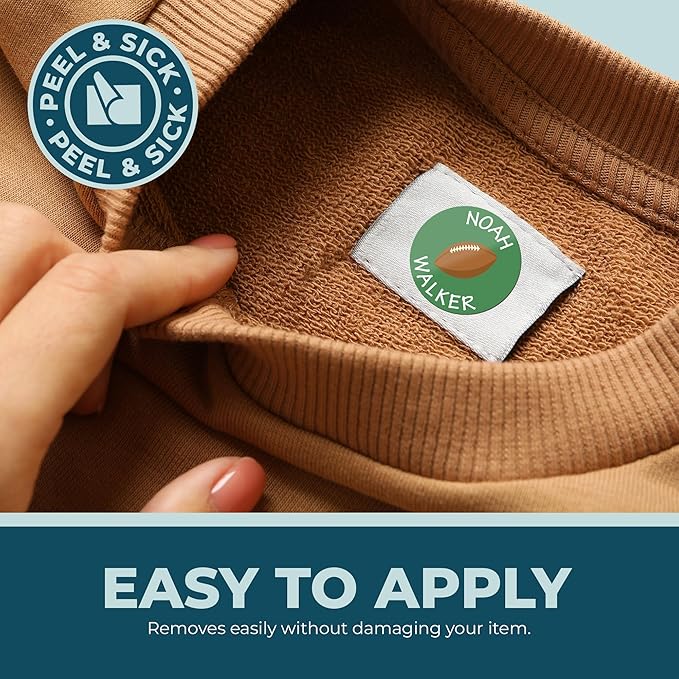 Personalized Daycare Name Labels for Kids (130 Labels) - Custom Waterproof Name Stickers for Clothing Tags, Water Bottles, Lunch Boxes and School Supplies (Princess)
