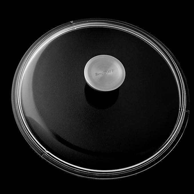 BergHOFF GEM Non-Stick 11" Sauté Pan 4.6qt., Stay-Cool Detachable Handle, Glass Lid, Ferno-Green, Non-Toxic Coating, Ovensafe
