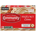 Community Coffee Hazelnut Creme Flavored 12 Count Keurig K-Cup Coffee Pods, Medium Roast, 12 Count (Pack of 1)