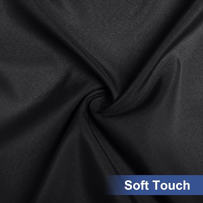 homing Rectangle Table Cloth Cover, Waterproof Polyester Elastic Fitted Tablecloth, Fits for 8 Foot Folding Tables, Washable Table Protector for Picnic, Camping, Outdoor (Black, 30" x 96")