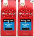 Community Coffee Breakfast Blend Whole Bean Coffee, Medium Roast, 12 oz Bag (Pack of 2)
