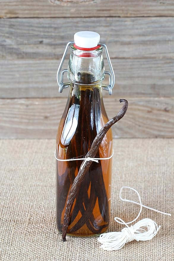 5 Vanilla Beans - Whole Extract Grade B Pods for Baking, Homemade Extract, Brewing, Coffee, Cooking - Tahitian