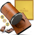 Tumbler Rolling Knife Sharpener Kit - Best Kitchen Knives Sharpening System with Leather Strop and 2 Extra Diamond Disks, Complete Set of Manual Knife Sharpener with Knife Sharpening Guide