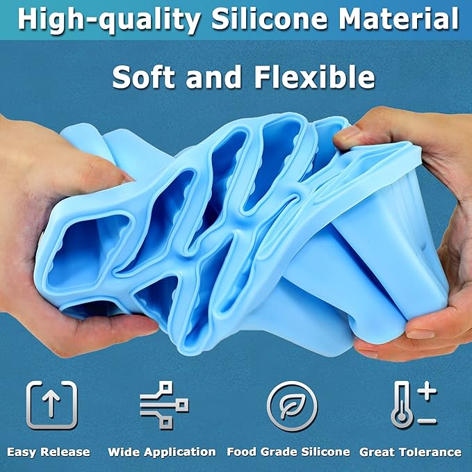 Silicone Popsicle Molds 10-cavity, DIY Ice Pop Mold for Kids Adult Teens, BPA Free Ice Cream Molds for Party Yogurt Juice Smoothies Sticks