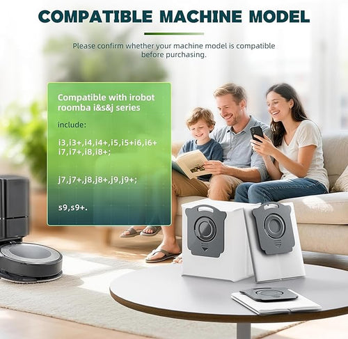 12 Pack Vacuum Bags Replacement Compatible with iRobot Roomba i7, i7+, i3, i3+, i1+, i4, i4+, i6, i6+, j7, j7+, i8, i8+,s9, s9+ Plus, i & s & j Series Clean Base Automatic Dirt Disposal Bags