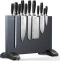 Magnetic Knife Holder, Magnetic Knife Block without Knives, Strong Double Sided Magnet Knife Storage Strip for Kitchen Counter-Black