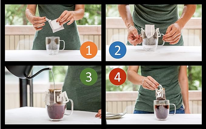 Tribo Coffee Single-Serve Portable Pour Over Drip Coffee - Variety - 10 Servings (Light, Medium & Med-Dark Roasts)