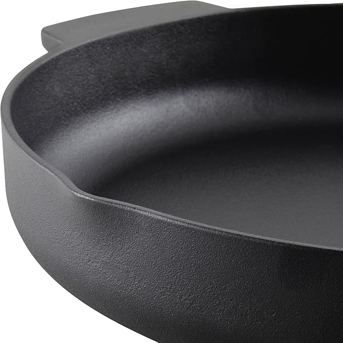 KitchenAid 48395 Seasoned Cast Iron Frying Pan/Skillet, 12 Inch - Black