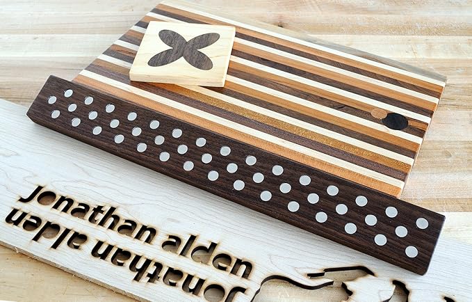 Magnetic Wooden Knife Bar Holder Strip, Cherry or Walnut, 12, 16, 20, or 24 Inch (24 Inch, Walnut)