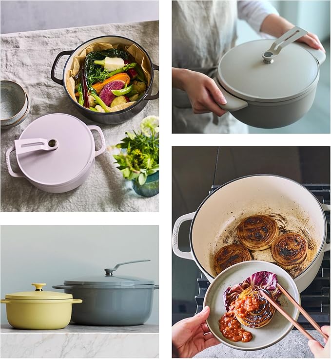 Vermicular Oven Pot 2.0 | Lightweight Enameled Cast Iron Pot | 14cm (1 Qt) | Non-Toxic | Induction-compatible | Dutch Oven | Made in Japan | Matte Linen Beige