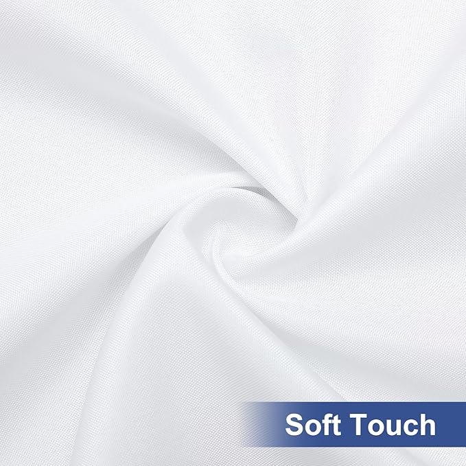 homing Rectangle Table Cloth Cover, Waterproof Polyester Elastic Fitted Tablecloth, Fits for 8 Foot Folding Tables, Washable Table Protector for Picnic, Camping, Outdoor (White, 30" x 96")
