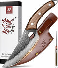 Emojoy Damascus Chef Knife, 67-Layer Damascus Steel Kitchen Knife with Black Hammered Finish, Japanese Knives for Home, Outdoor Cooking, BBQ, Include Gift Box, 6.3 Inch
