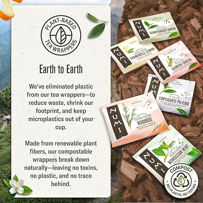 Numi Organic Tea Matcha Toasted Rice, 18 Count (Pack of 1) Box of Tea Bags, Green Tea (Packaging May Vary)