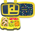 Bentgo Kids Prints Leak-Proof, 5-Compartment Bento-Style Kids Lunch Box - Ideal Portion Sizes for Ages 3-7, Durable, Drop-Proof, Dishwasher Safe, & PFAS & BPA-Free Materials (Space)