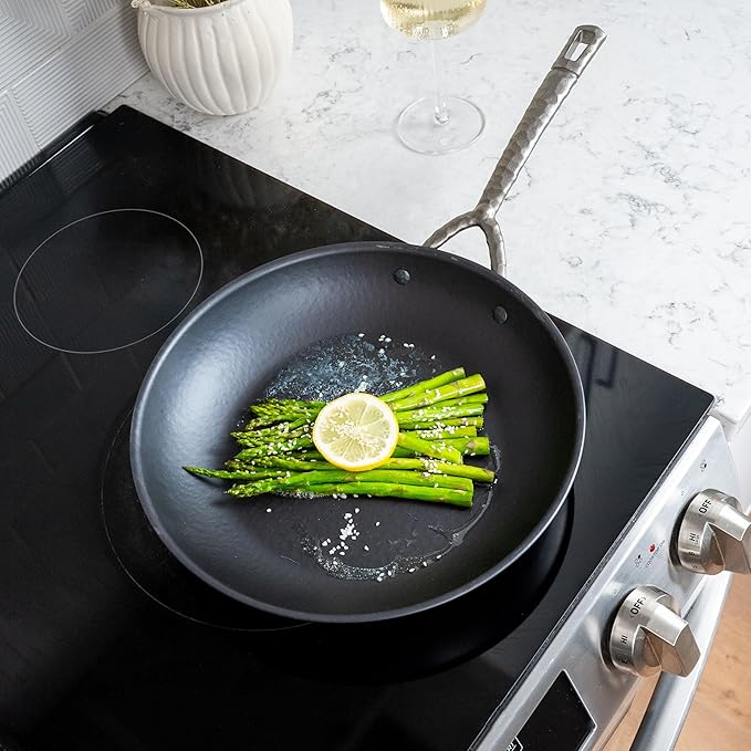 Alva 9.5” & 11" Carbon Steel Frying Pan Set – Naturally Nonstick, Made without PTFE, PFOA, & PFAS, Oven & Induction Safe, Chef-Grade Heat Control, Built to Last a Lifetime, Designed in Belgium