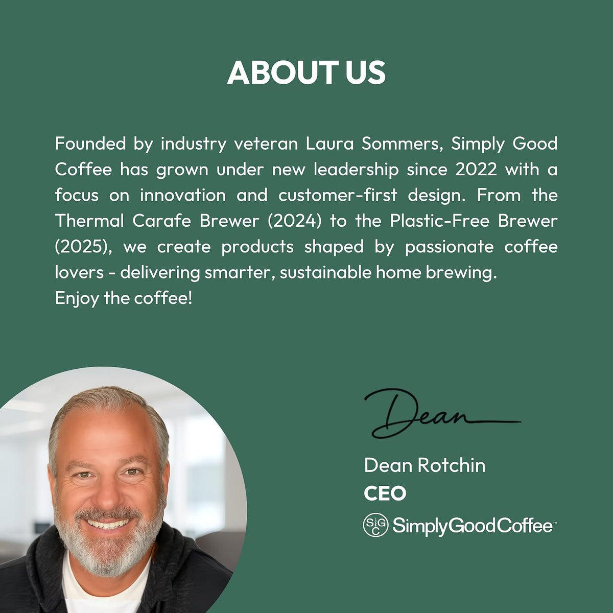 SimplyGoodCoffee THE BREWER - Plastic-Free. Coffee Maker/Coffee Machine. 8 Cup Automatic Drip Pour Over Coffee Brewer. Brewer Free of Plastic, Gold Cup Standard. Black/Stainless Steel