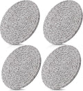 ME.FAN 7 Inch Trivets/Potholders 4 Set Cotton Thread Weave Trivets for Pots and Pans - Large Coasters/Hot Pads to Protect Desktop & Countertop - Mix Deep Coffee
