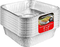 8x8 Foil Pans (10 Pack) 8 Inch Square Aluminum Pans - Foil Pans - Disposable Food Containers Great for Baking Cake, Cooking, Heating, Storing, Prepping Food