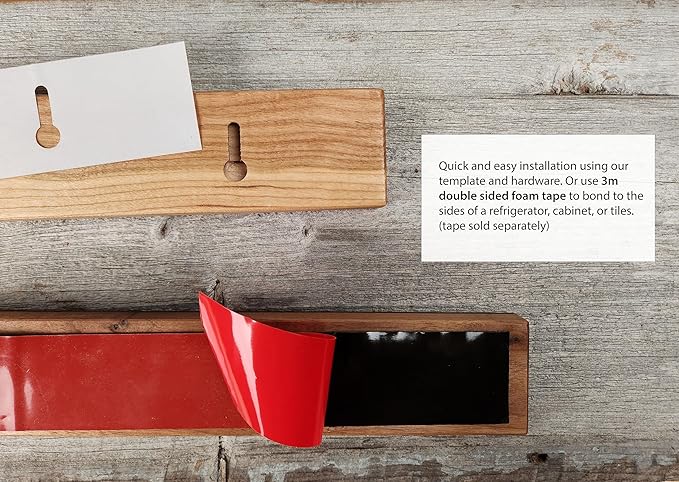 Magnetic Wooden Knife Bar Holder Strip, Cherry or Walnut, 12, 16, 20, or 24 Inch (24 Inch, Walnut)