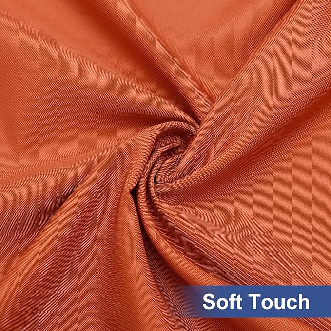 homing Rectangle Table Cloth Cover, Waterproof Polyester Elastic Fitted Tablecloth, Fits for 4 Foot Folding Tables, Washable Table Protector for Fall, Thanksgiving, Harvest Party (Rust, 30" x 48")
