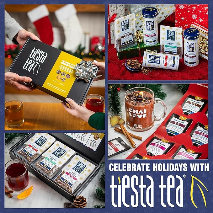 Tiesta Tea - 6-Pack Cold Brew Variety, Loose Leaf, Medium to Non-Caffeinated, Assorted Tea Sample Set, Cold Brew Packets, Each Makes a 64oz Pitcher (Pack of 6)