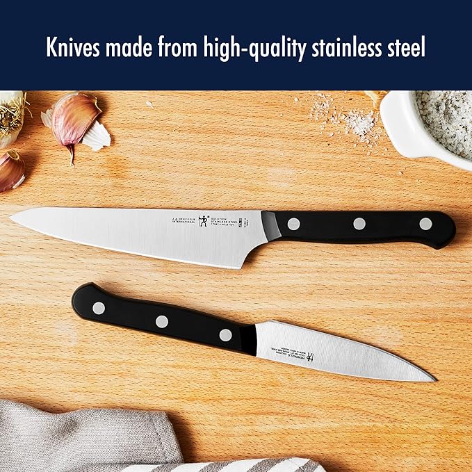 Henckels Solution 14-pc Self-Sharpening Knife Block Set - Black