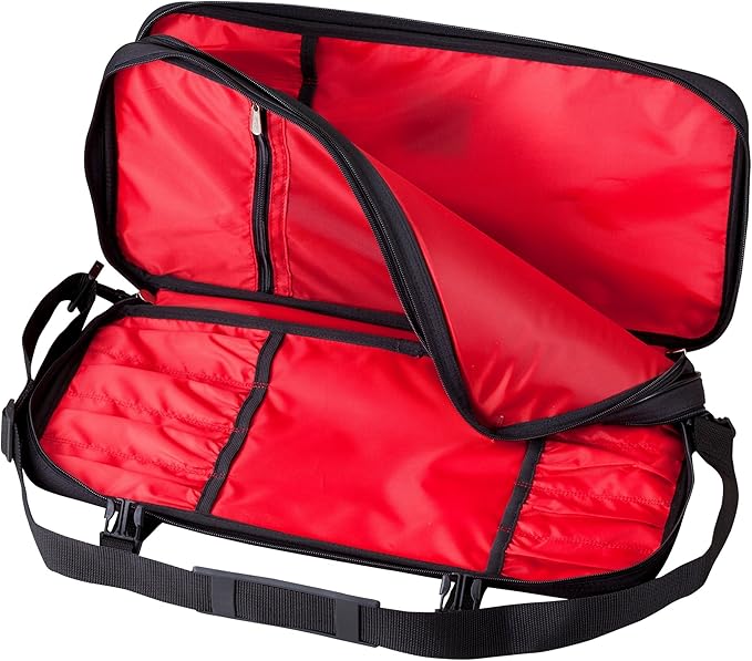 Mercer Culinary Double-Zip 17-Pocket Knife Case,Black