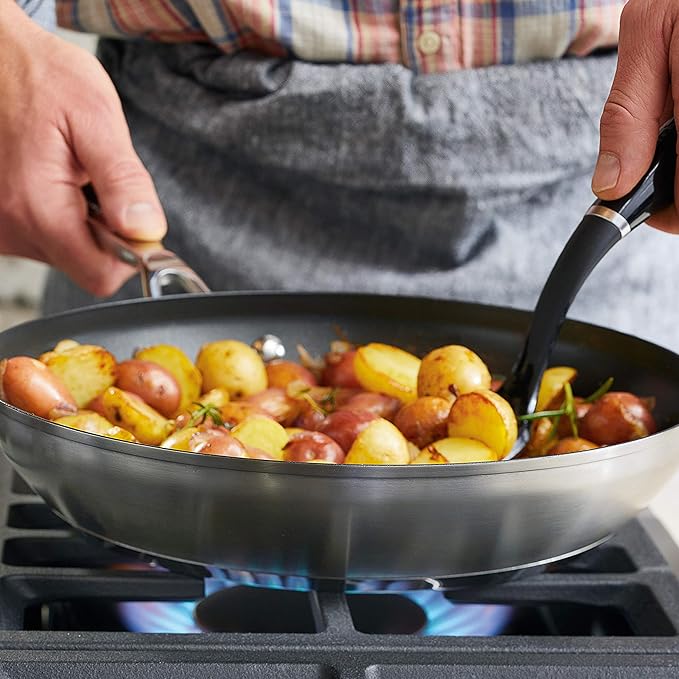 KitchenAid 71010 3-Ply Base Brushed Stainless Steel Nonstick Frying Pan/Fry Pan/Skillet, 12 Inch